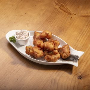 LOMITOS DE MERLUZA DE PINCHO EN TÉMPURA